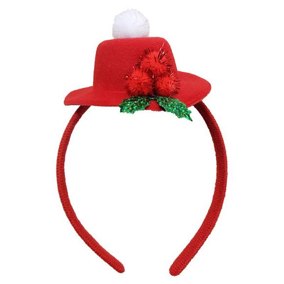 Chapeau de Noël en bois de cerf - Rouge 2PCS