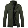 Nouveau Printemps Automne Hiver Mode Hommes Veste Slim Causal Cotton Jacket - Vert profond L
