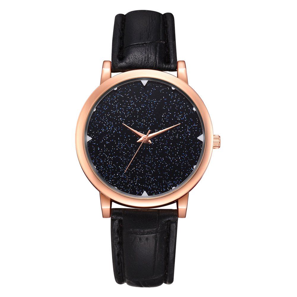 

Simple Star Fashion Leisure Girl Watch, Black