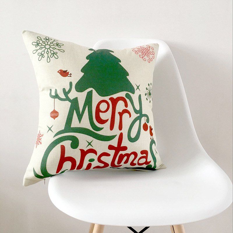 

Cushion Covers Christmas Decorations For Home Cotton Linen Pillow Cover, Multi-f