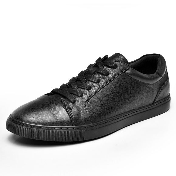 Chaussures pour hommes noires à fond plat - Noir EU 39