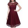 Lady's Monochrome Lace Dress - Rouge Vineux XL