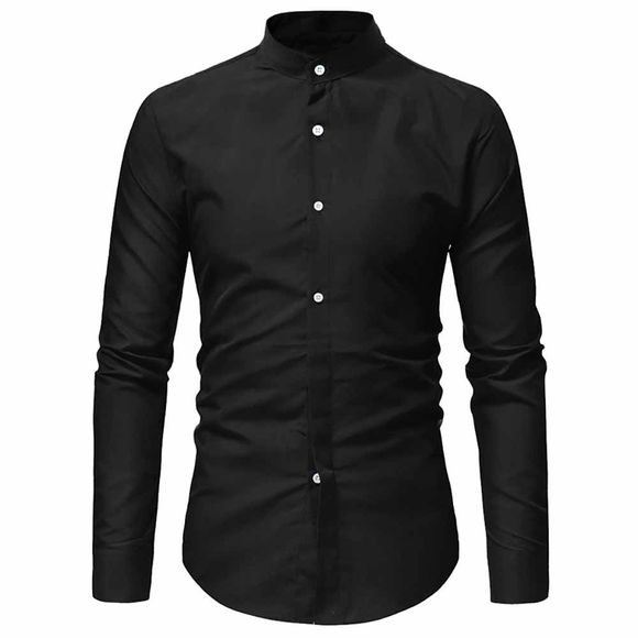 T-shirt Classique Haut De Haute Qualité Pour Homme, Top Simple Décontracté - Noir M