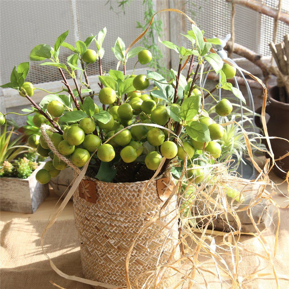 

Vivid Artificial Flower Berries Home Wedding Party Decorations, Green apple