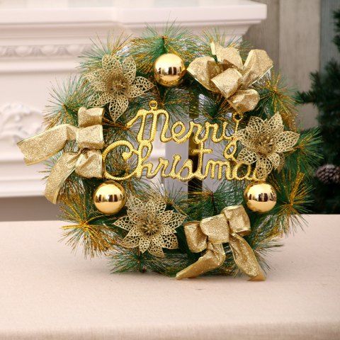 merry christmas wreath with bow handcrafted new year elegant holiday yellow 4040cm - Elegant Christmas Wreaths merry christmas wreath with bow handcrafted new year elegant holiday yellow 4040cm - Elegant Christmas Wreaths