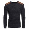 Pull décontracté tricoté à la mode pour hommes - Gris Foncé 3XL