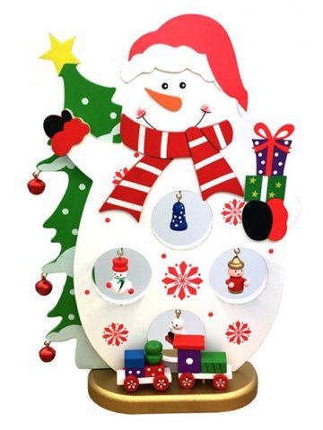 wooden diy santa claus snowman christmas tree new year party gift kids toys - White Christmas Tree Snowman wooden diy santa claus snowman christmas tree new year party gift kids toys - White Christmas Tree Snowman