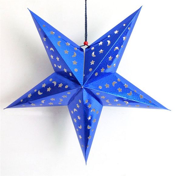 Quatre couleurs de Noël Star String Hanging Tree Décoration Ornement cadeaux heureux - Bleu 3PCS