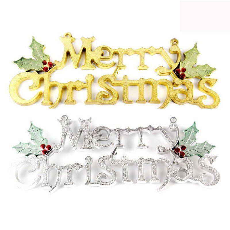 

40CM MERRY CHRISTMAS Door Hanger Christmas Tree Ornament Holiday Signs, Multi