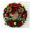 Joyeuse guirlande de Noël avec noeud Nouvel An guirlande de vacances élégante guirlande - multicolor 30*30CM