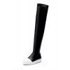 Bottes au genou bottes de printemps à jambes fines bottes hautes pour femmes en hiver - Noir EU 43