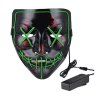 Halloween Mask LED allume le masque de purge pour le festival Costume Halloween Costume - Vert 
