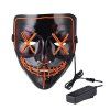 Halloween Mask LED allume le masque de purge pour le festival Costume Halloween Costume - Orange 