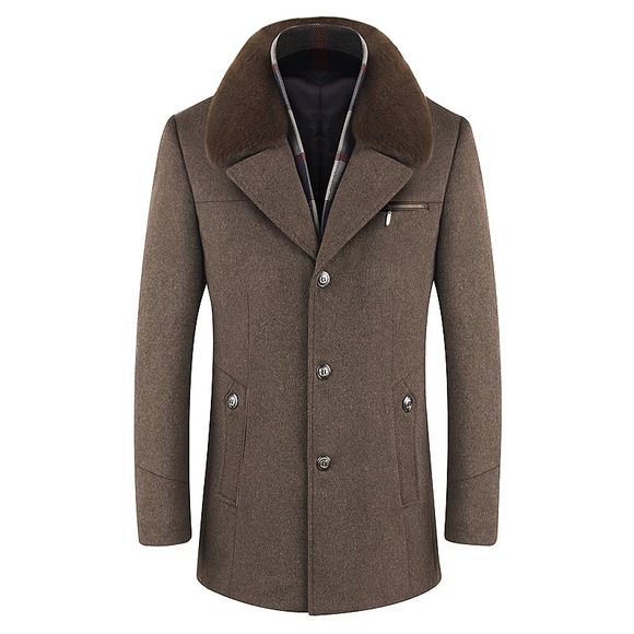 Manteau à col rabattu et confortable - Bronze M