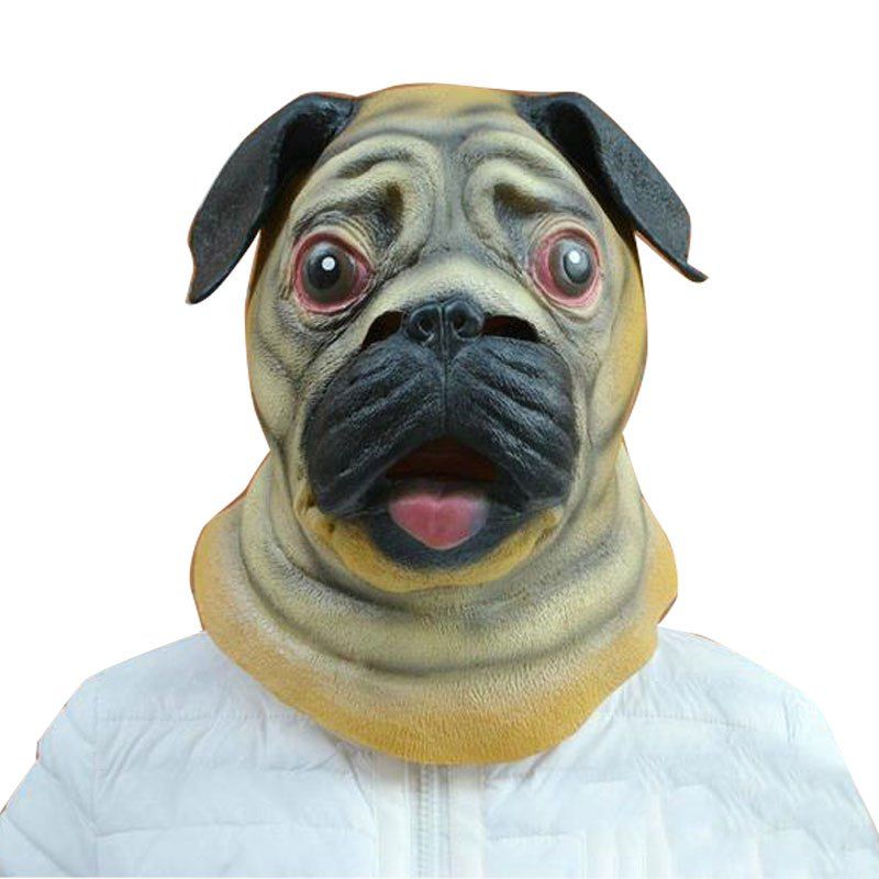 [17 OFF] 2021 Halloween Mask Latex Masks Mask Bulldog Latex Caps
