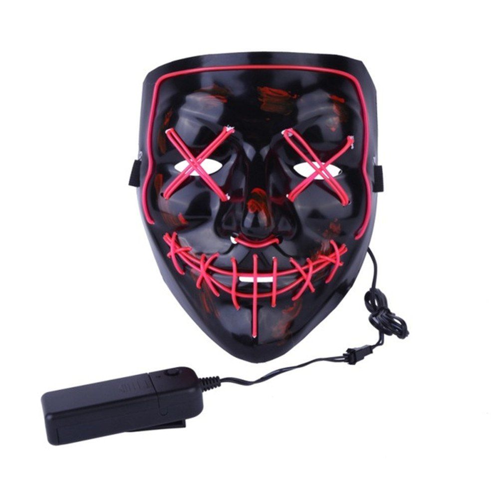 

Halloween Mask LED Light Up Funny Mask, Pink