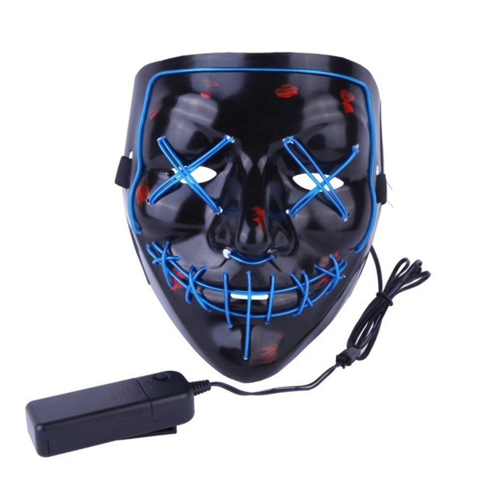 

Halloween Mask LED Light Up Funny Mask, Blue