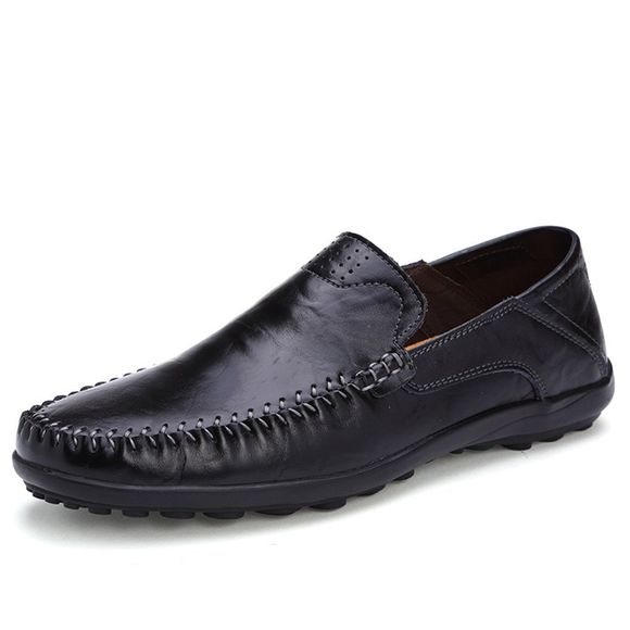 Chaussures de sport en cuir pour hommes - Noir EU 42