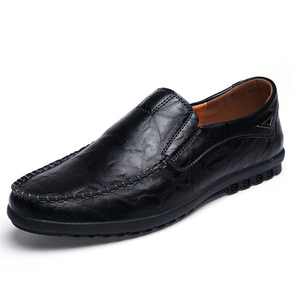 Chaussures en cuir de haute qualité pour hommes - Noir EU 47