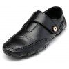 Chaussures de conduite en cuir à la mode pour hommes, style britannique - Noir EU 41