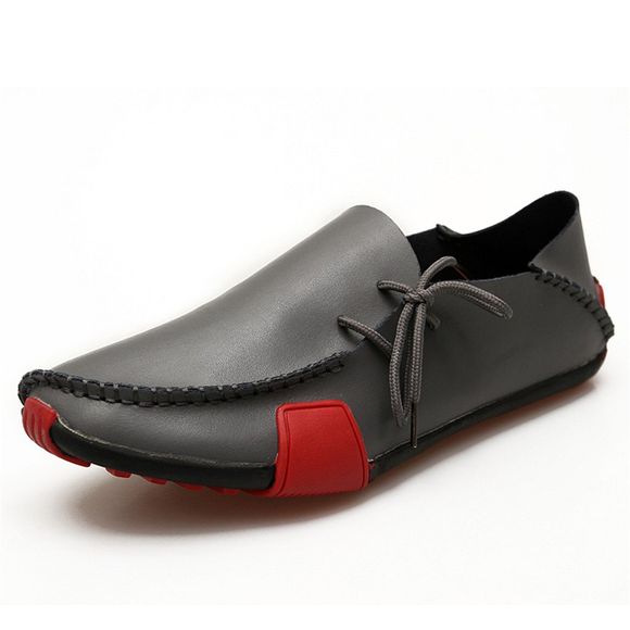 Chaussures de conduite légères à la mode, faites à la main, faites à la main, pour hommes - Gris Carbone EU 47