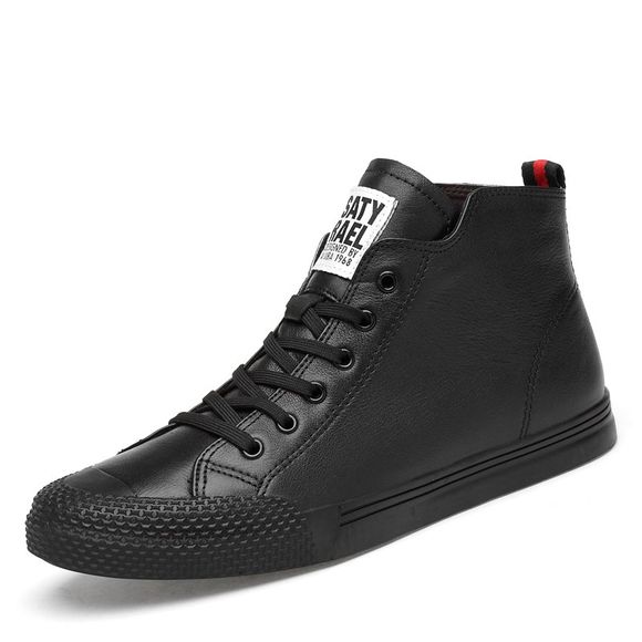 Chaussures d'hiver Bottes pour hommes Chaussures en cuir - Noir EU 44