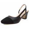 Bout ouvert talon Chunky pour femmes de côté des chaussures sandales occasionnelles - Noir EU 38