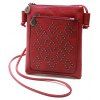Petit sac à bandoulière Vintage Rivet Women Messenger Bags for Phone - Rouge Vineux 