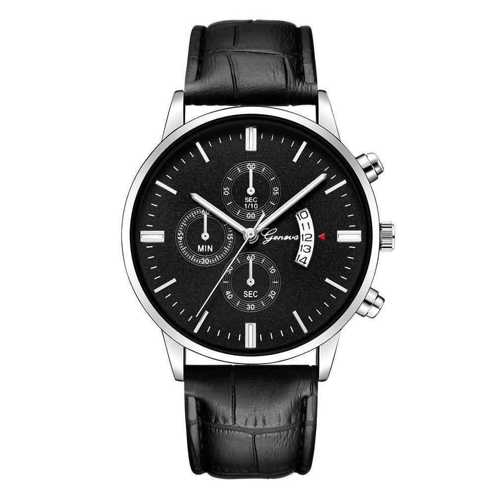 

Geneva Men' Fashion and Leisure Business Calendar Quartz Watch, Multi-w