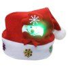Chapeau de Noël pour enfants et adultes Chapeau bonhomme de neige non-tissé avec lumières - Rouge KID SIZE