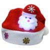 Chapeau de Noël pour enfants et adultes Chapeau de Père Noël non tissé Pleuche avec lumières - Rouge ADULT SIZE