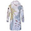 Robe à capuche pour femme de grande taille avec impression de fleurs automne-hiver - multicolor A 3XL