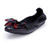Louise et Cie Chaussures à la Mode pour Femmes Couleur Bloc Bow Patchwork Chaussures Confortables - Noir EU 35
