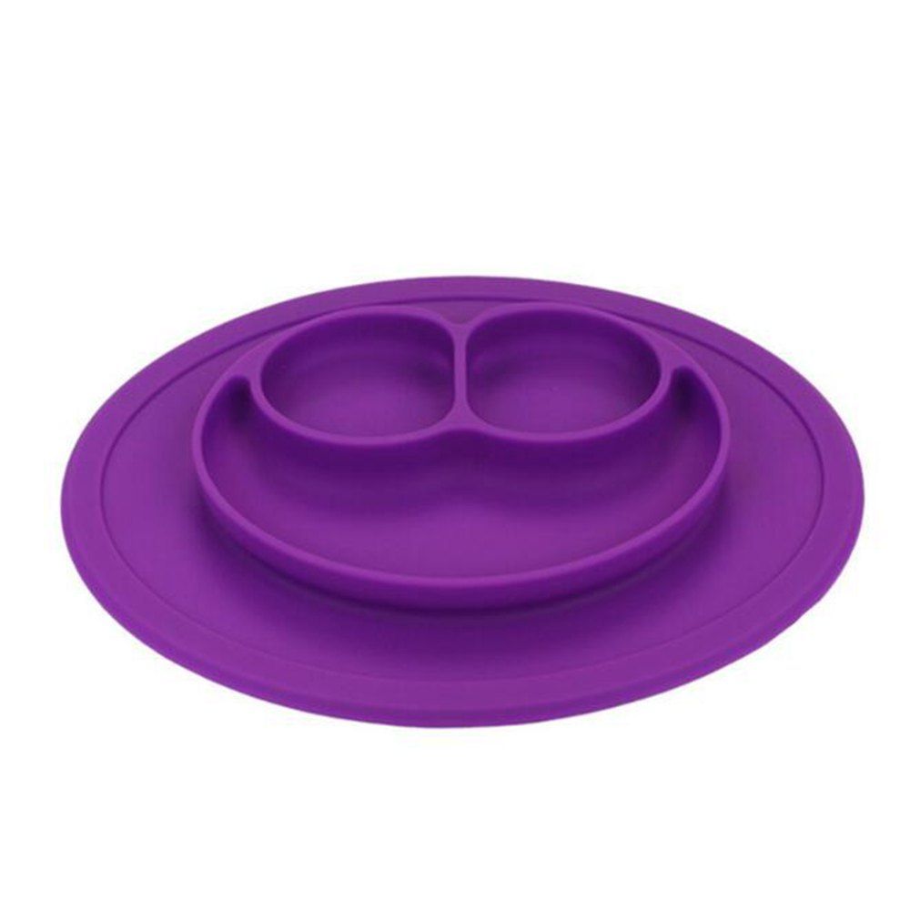 

Kids Silicone Placemat Plate Dish Food Tray Table Mat for Baby Toddler, Purple