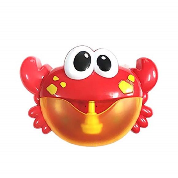 Spit Bubble Crab Bubble Machine Baby Shower Bath Jeux d'eau pour enfants Jouets - Rouge 1PC