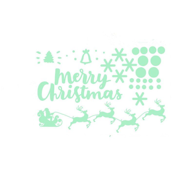 

Christmas Night Wall Stickers, Light aquamarine
