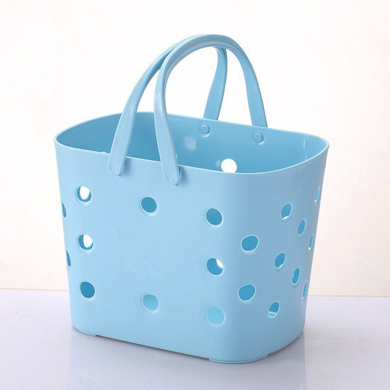 

Portable Bath Basket Plastic Bath Basket, Day sky blue