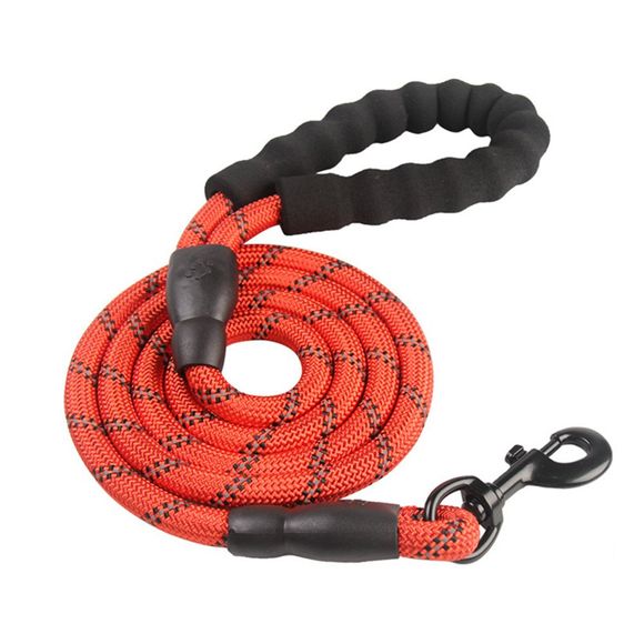 La formation réfléchissante en nylon d'animal familier de laisse laisse la longue corde de la sécurité 5ft - Rouge 
