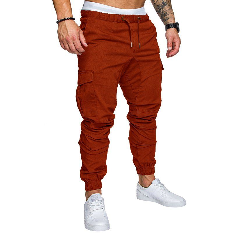 

Casual Elastic Sports Trousers Men's Trousers, Orange