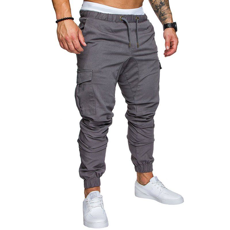 

Casual Elastic Sports Trousers Men's Trousers, Battleship gray