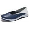 Chaussures de sport en cuir pour les femmes en automne avec des chaussures plates confortables - Bleu profond EU 38
