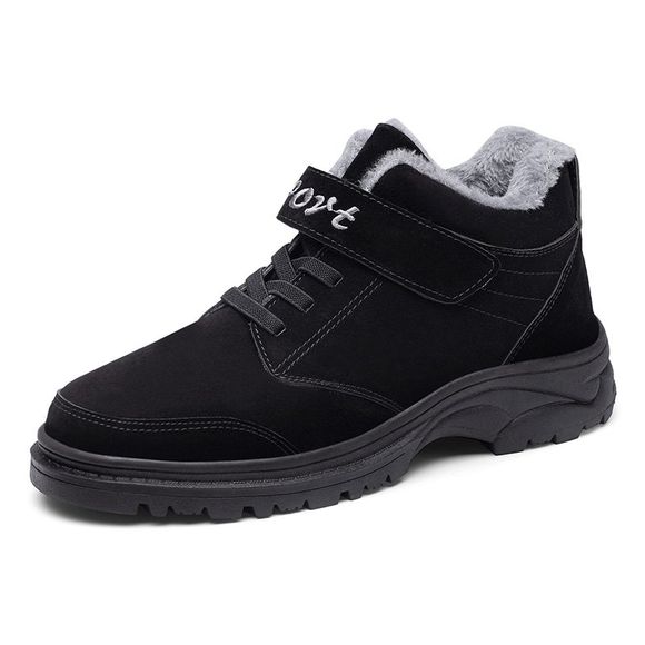 Winter High Help Plus - Chaussures de marche sportives antidérapantes en coton d'âge moyen - Noir EU 36