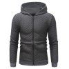 Veste à carreaux à motif écossais pour hommes, manteau ample - Gris Foncé L