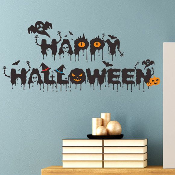 Nouveaux stickers muraux Halloween HALLOWEEN Crows Devils - multicolor A 42*93CM