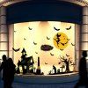 Halloween Witch Wall Sticker Boutique Décorer des portes et fenêtres en verre - multicolor A 24 X 36 INCH