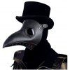 Peste Docteur Oiseau Masque Bec Long Bec Cosplay Steampunk Costume Halloween Accessoires - Noir 