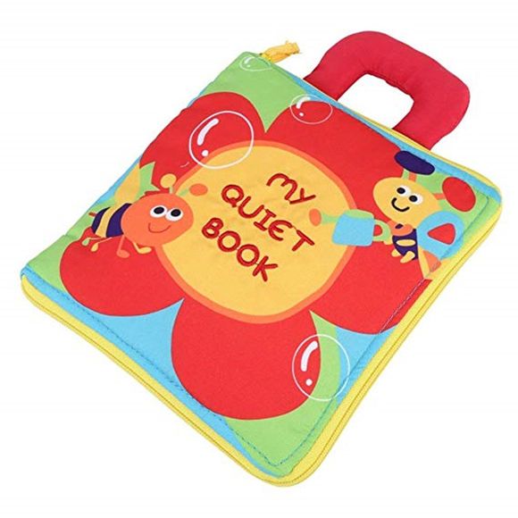 Le jouet éducatif multifonctionnel de livre de tissu de puzzle de bébé reconnaissent des nombres - multicolor A 