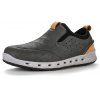 Chaussures de marche HUMTTO pour hommes Chaussures de trekking respirantes en cuir pour l'extérieur - Gris Foncé EU 44