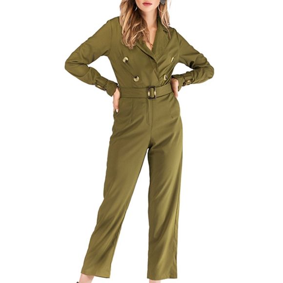 Autumn Suit Combinaisons avec Cultiver sa moralité - Vert Avocat M