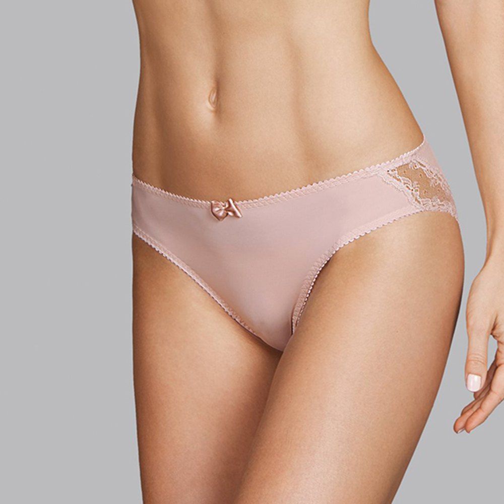 

MISSOMO Perspective Lace Stitching Butterfly Triangle Panties Pink, Light pink